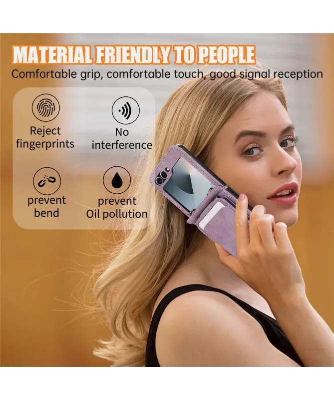 Coque Samsung Galaxy Z Flip 7 Portefeuille Bandoulière | ORGANIZER