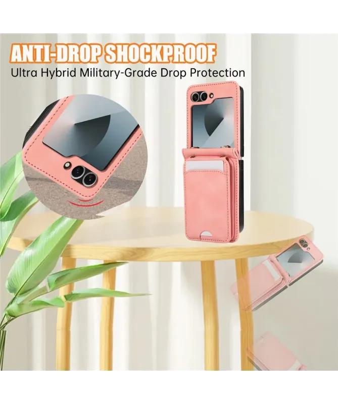 Coque Samsung Galaxy Z Flip 7 Portefeuille Bandoulière | ORGANIZER