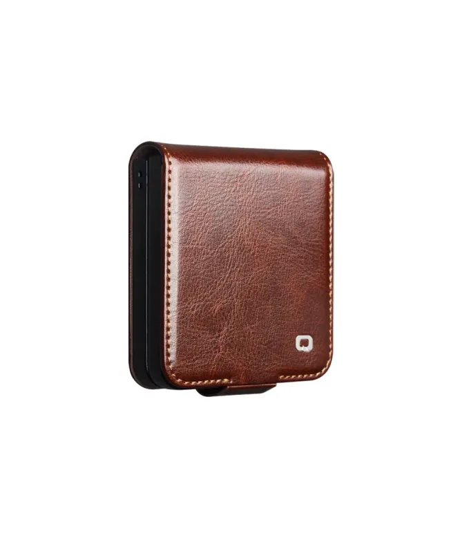 Housse Samsung Galaxy Z Flip 7 fait main en cuir véritable