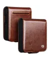 Housse Samsung Galaxy Z Flip 7 fait main en cuir véritable