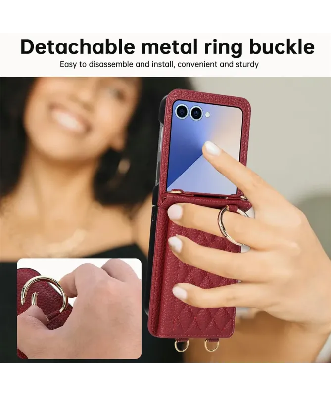 Coque Samsung Galaxy Z Flip 7 Bandoulière Matelassée | POCHETTE