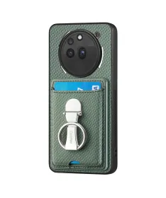 Coque Nothing Phone (3a) Pro avec Anneau et Porte-Cartes Texture Carbo