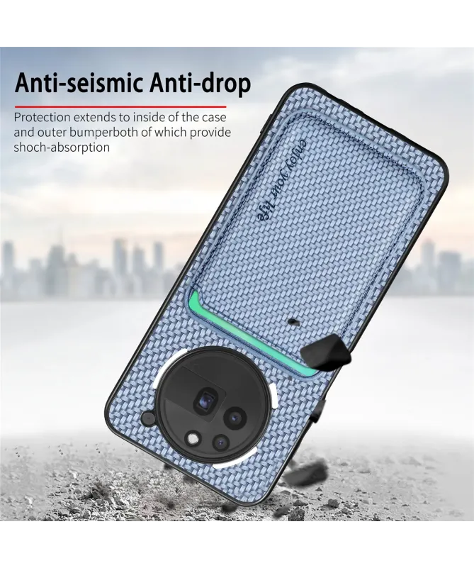 Coque Nothing Phone (3a) Pro Fibre de Carbone Porte-cartes détachable