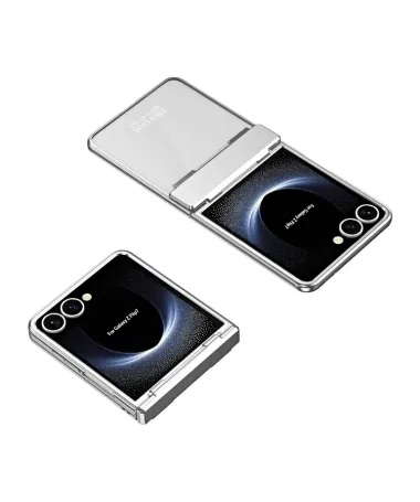 Coque Samsung Galaxy Z Flip 7 Hybride avec Protection Charnière Argent - photo 15