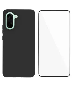 Coque Noire Mat OnePlus Nord CE5 avec Verre Trempé