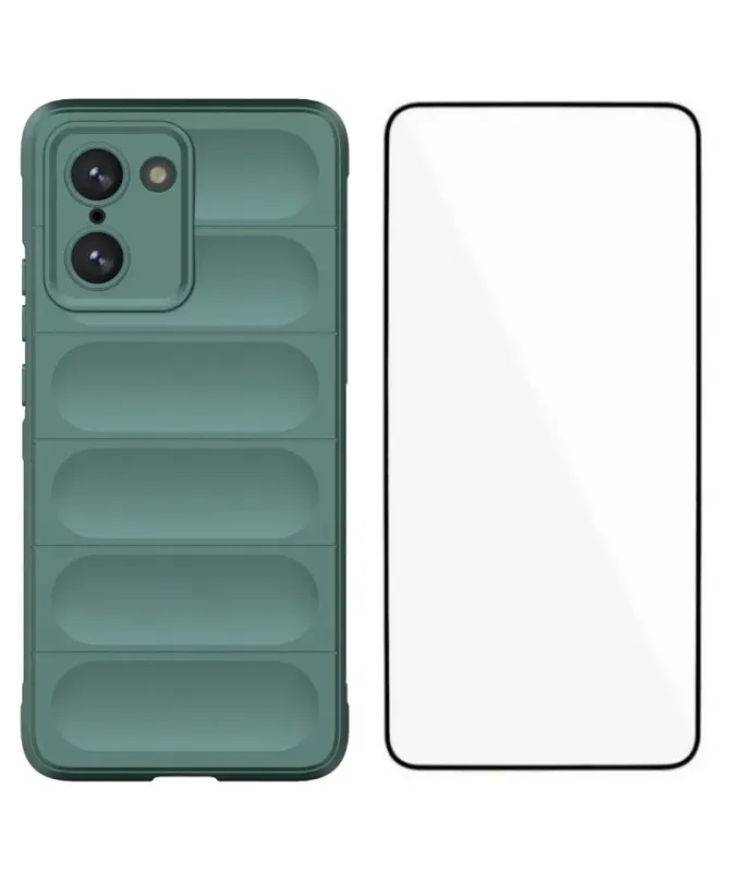 Coque OnePlus Nord CE5 Rugged silicone avec verre trempé