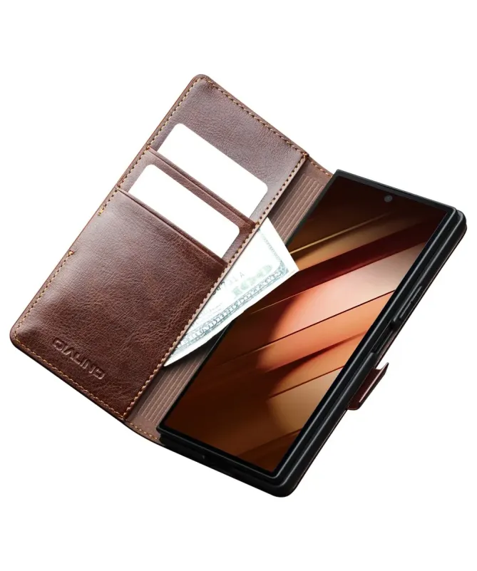 Housse Samsung Galaxy Z Fold 7 fait main en cuir véritable
