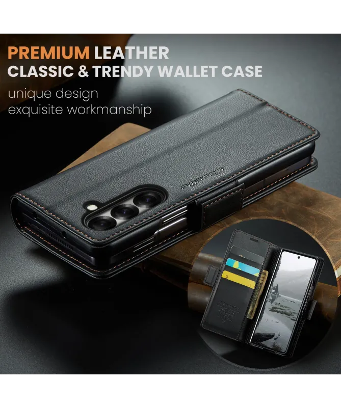 Étui Samsung Galaxy Z Fold 7 Effet Cuir RFID | CASEME