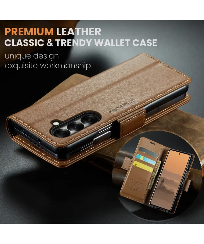 Étui Samsung Galaxy Z Fold 7 Effet Cuir RFID | CASEME