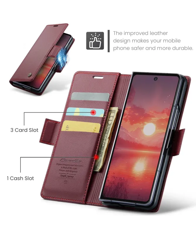 Étui Samsung Galaxy Z Fold 7 Effet Cuir RFID | CASEME