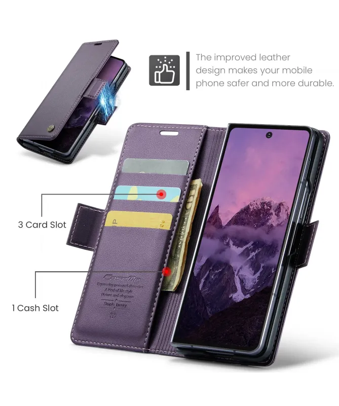 Étui Samsung Galaxy Z Fold 7 Effet Cuir RFID | CASEME