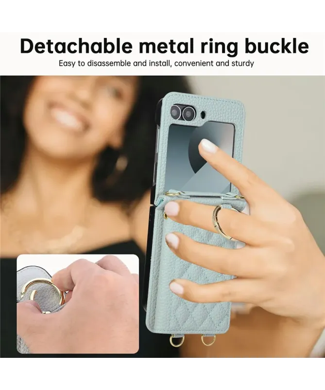 Coque Samsung Galaxy Z Flip 7 FE / Z Flip 6 Bandoulière Matelassée | P