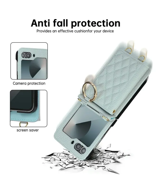 Coque Samsung Galaxy Z Flip 7 FE / Z Flip 6 Bandoulière Matelassée | P