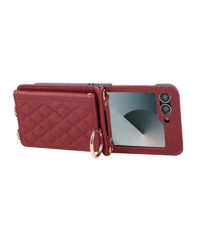 Coque Samsung Galaxy Z Flip 7 FE / Z Flip 6 Bandoulière Matelassée | P