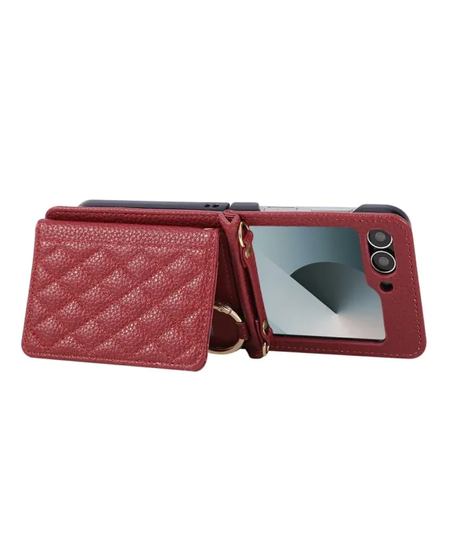 Coque Samsung Galaxy Z Flip 7 FE / Z Flip 6 Bandoulière Matelassée | P