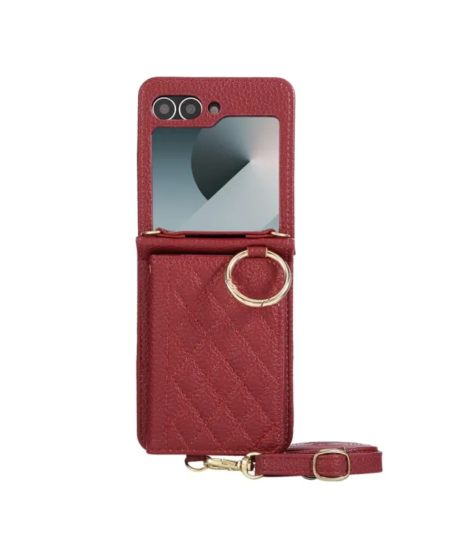 Coque Samsung Galaxy Z Flip 7 FE / Z Flip 6 Bandoulière Matelassée | P