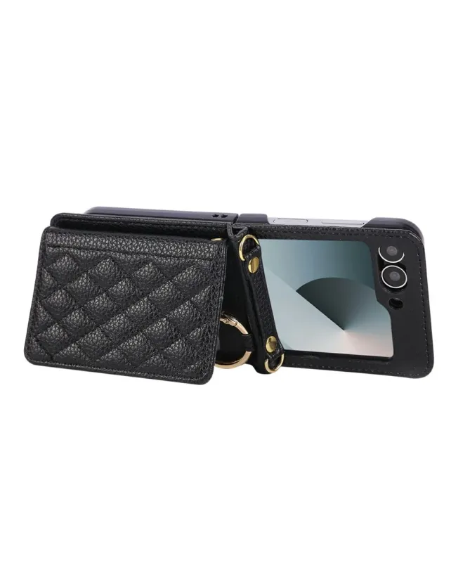 Coque Samsung Galaxy Z Flip 7 FE / Z Flip 6 Bandoulière Matelassée | P