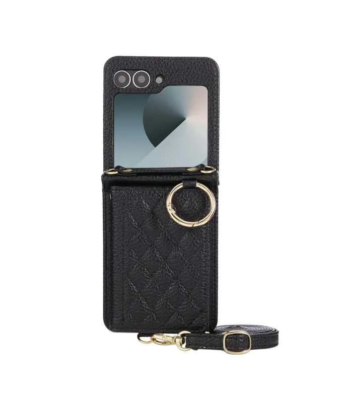 Coque Samsung Galaxy Z Flip 7 FE / Z Flip 6 Bandoulière Matelassée | P