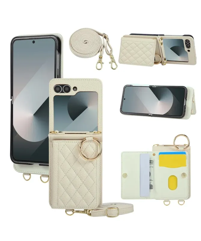 Coque Samsung Galaxy Z Flip 7 FE / Z Flip 6 Bandoulière Matelassée | P