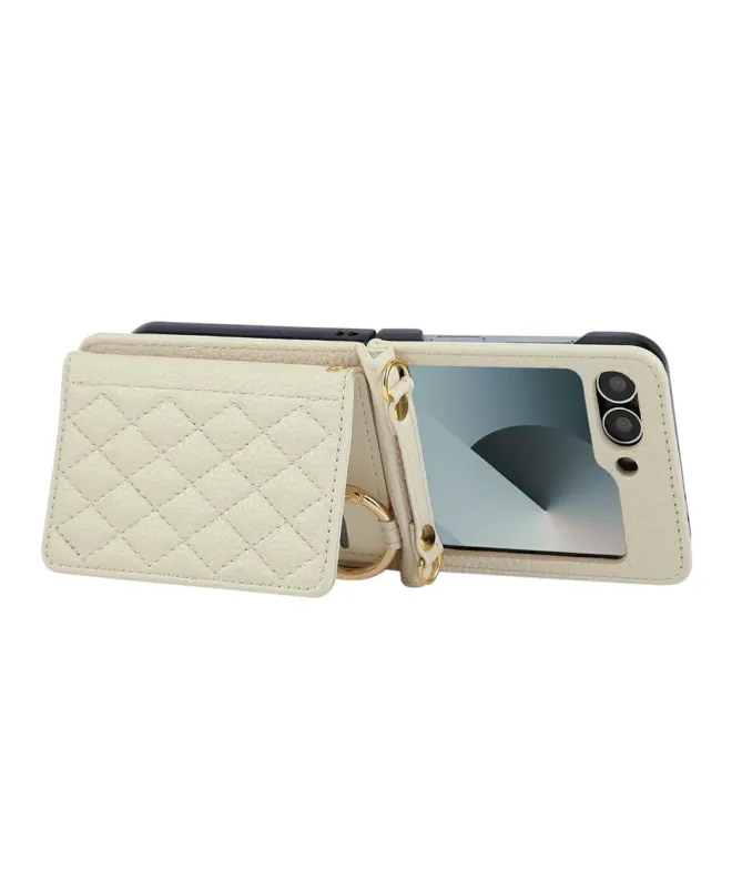 Coque Samsung Galaxy Z Flip 7 FE / Z Flip 6 Bandoulière Matelassée | P