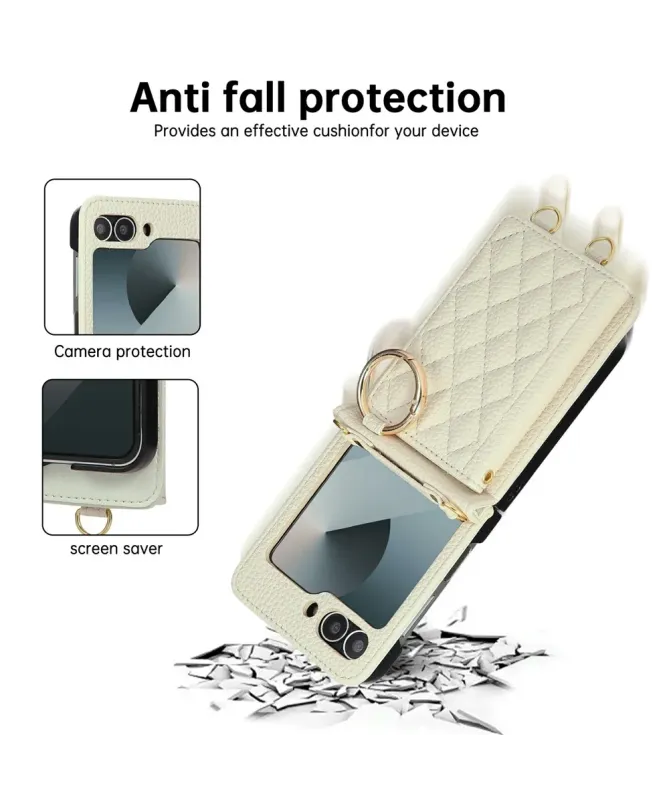 Coque Samsung Galaxy Z Flip 7 FE / Z Flip 6 Bandoulière Matelassée | P