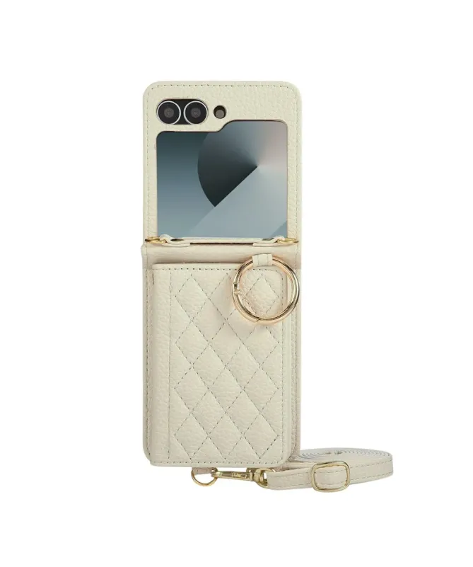 Coque Samsung Galaxy Z Flip 7 FE / Z Flip 6 Bandoulière Matelassée | P