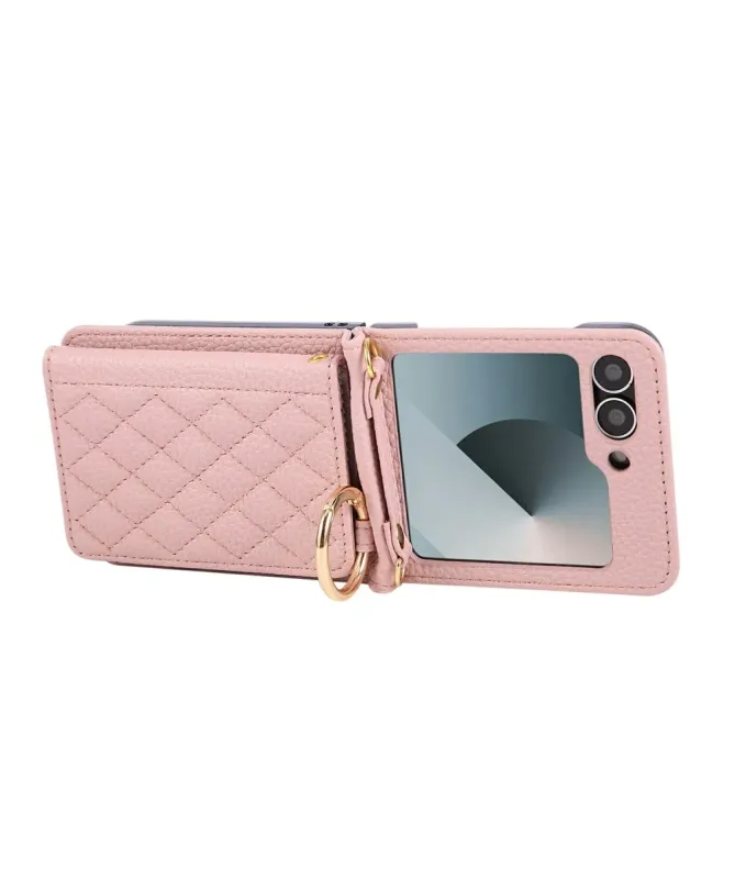 Coque Samsung Galaxy Z Flip 7 FE / Z Flip 6 Bandoulière Matelassée | P