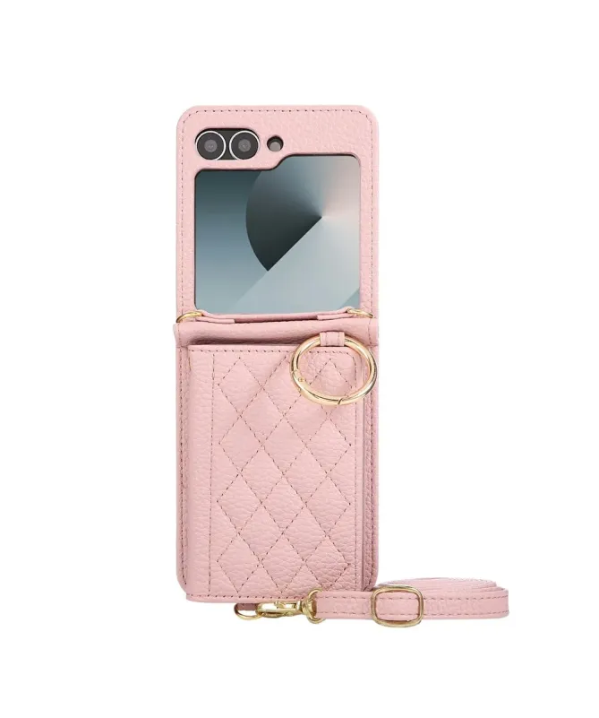 Coque Samsung Galaxy Z Flip 7 FE / Z Flip 6 Bandoulière Matelassée | P