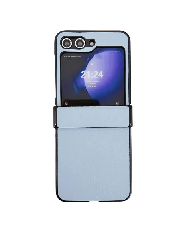 Coque Samsung Galaxy Z Flip 7 FE / Z Flip 6 Effet Cuir Grainé