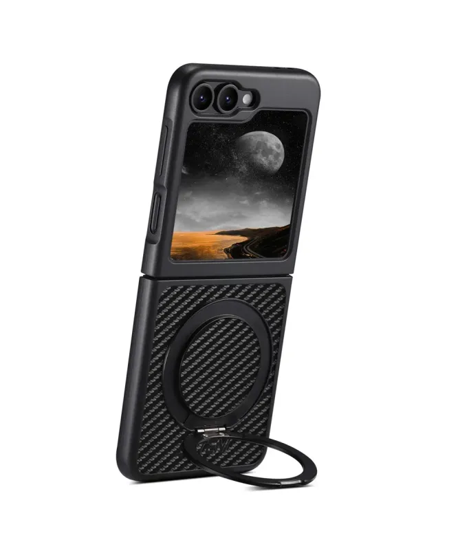 Coque Samsung Galaxy Z Flip 7 FE / Z Flip 6 Fibre de Carbone avec Anne