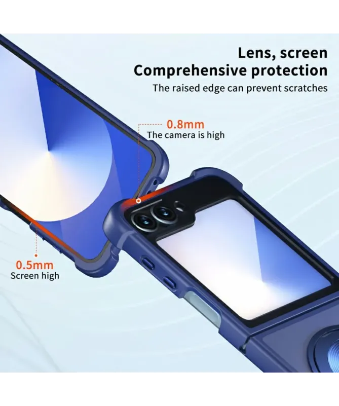 Coque Samsung Galaxy Z Flip 7 FE / Z Flip 6 / 5 Renforcée avec Anneau 