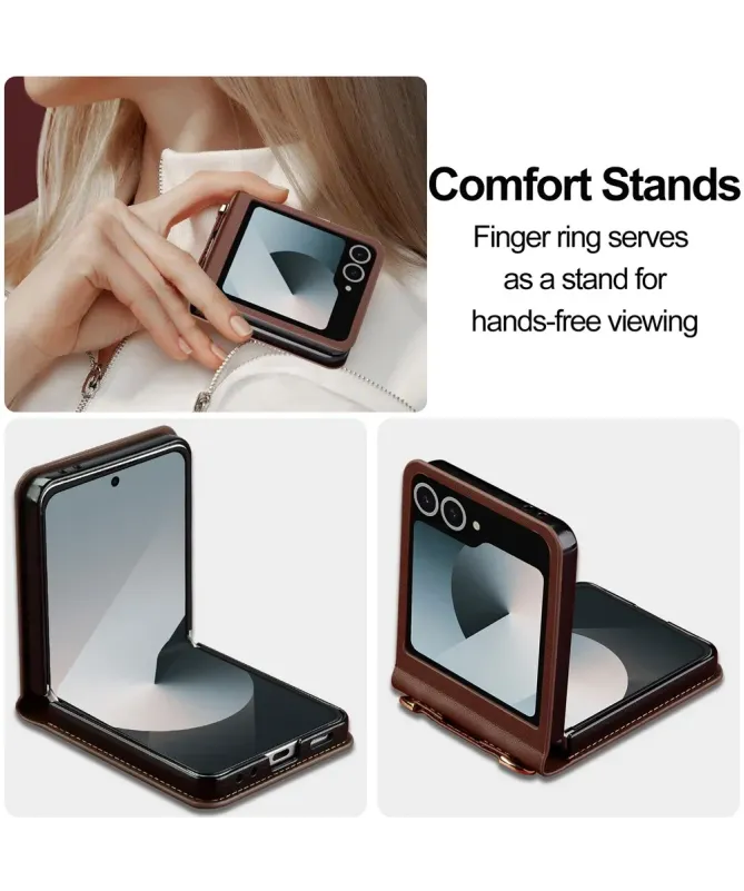 Coque Portefeuille Samsung Galaxy Z Flip 7 avec Bandoulière | NOMADE