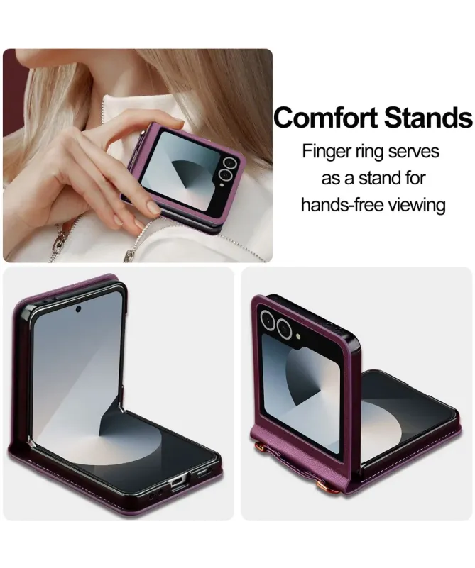 Coque Portefeuille Samsung Galaxy Z Flip 7 avec Bandoulière | NOMADE