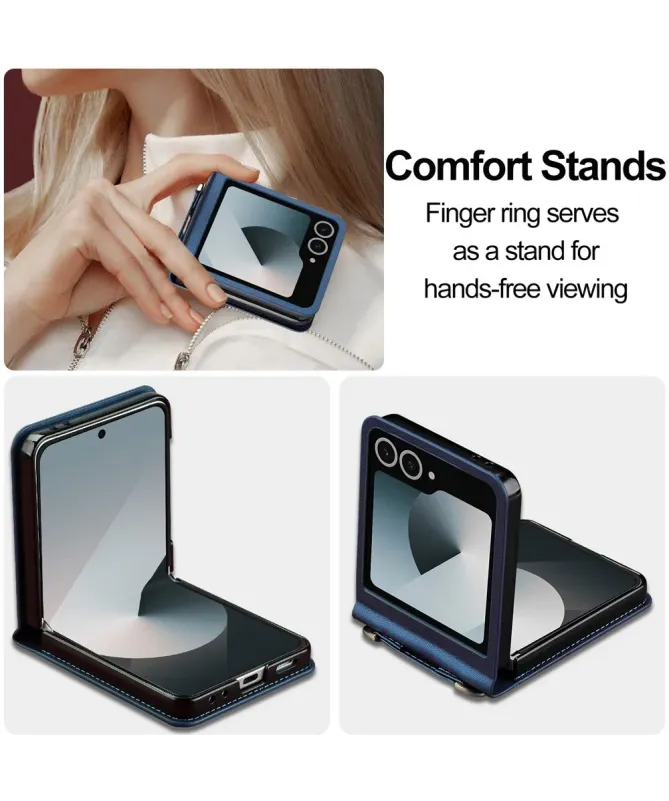 Coque Portefeuille Samsung Galaxy Z Flip 7 avec Bandoulière | NOMADE