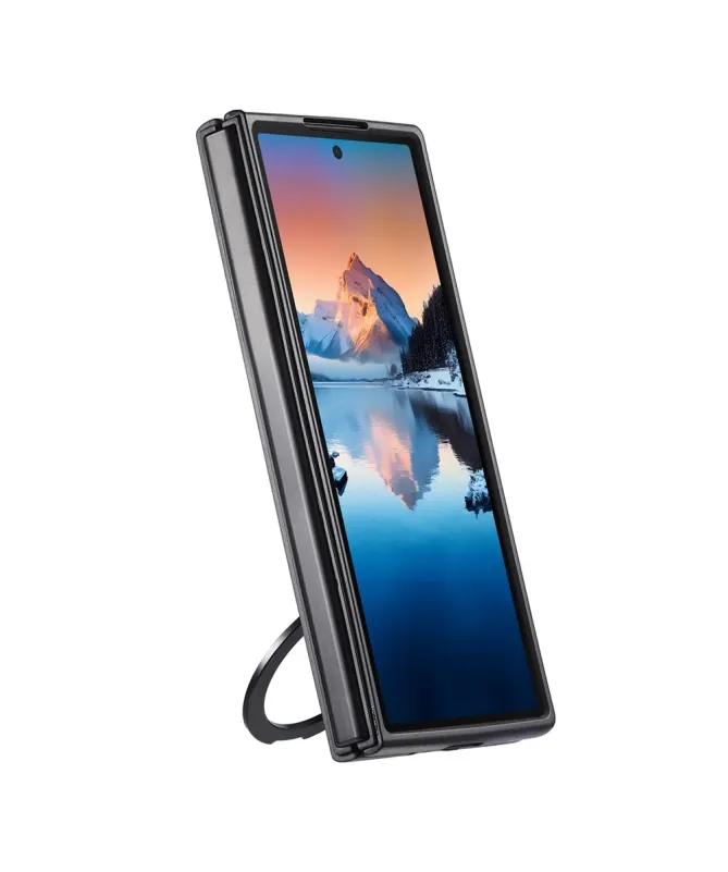 Coque Samsung Galaxy Z Fold 7 Fibre de Carbone avec Anneau Magnétique 