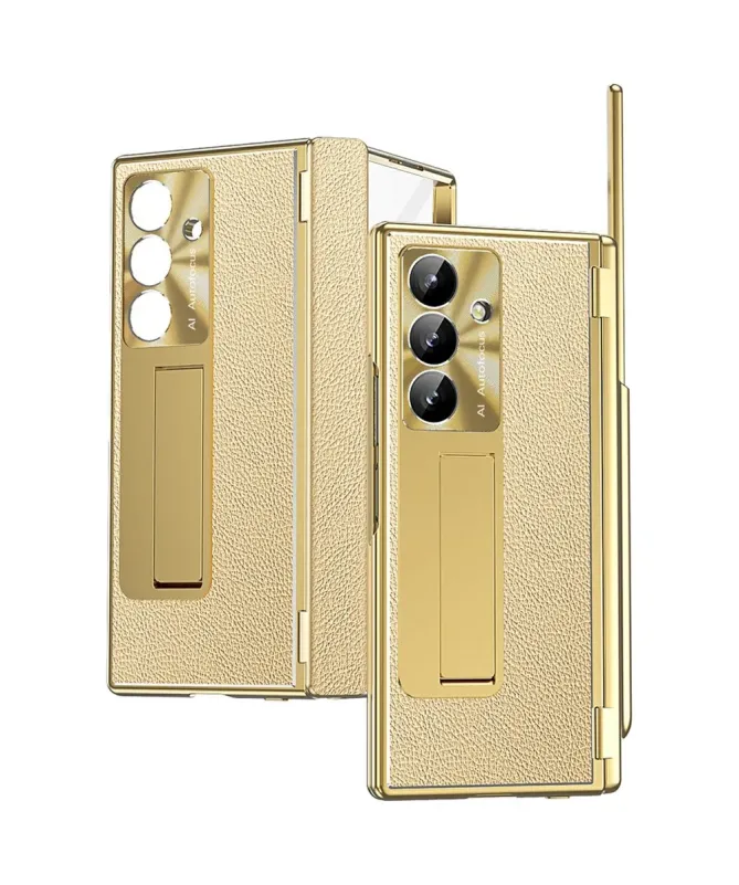 Coque Samsung Galaxy Z Fold 7 avec Support, Stylet et Double Charnière