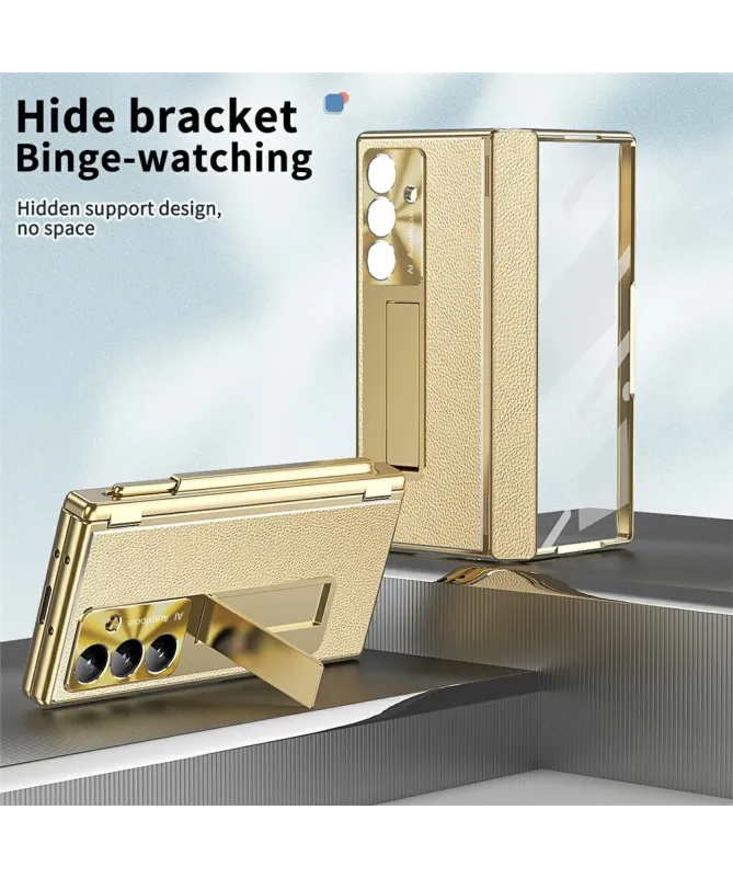 Coque Samsung Galaxy Z Fold 7 avec Support, Stylet et Double Charnière