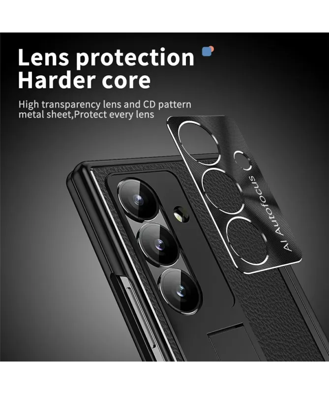 Coque Samsung Galaxy Z Fold 7 avec Support, Stylet et Double Charnière