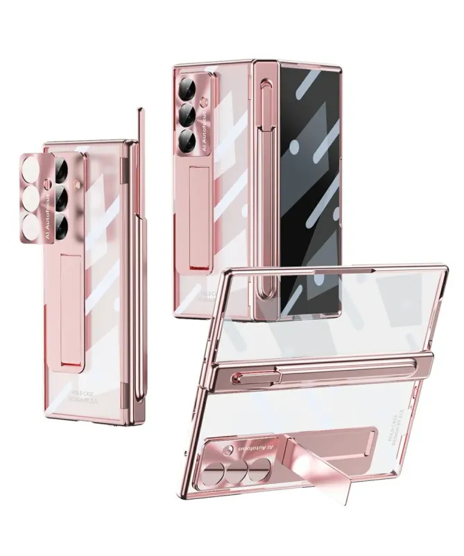 Coque Samsung Galaxy Z Fold 7 Transparente avec Support et Porte-Style