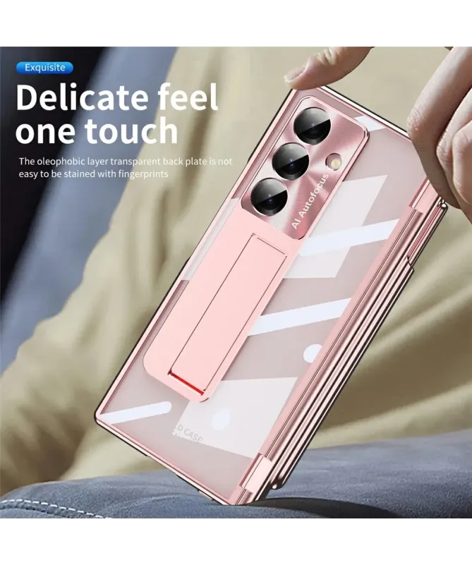Coque Samsung Galaxy Z Fold 7 Transparente avec Support et Porte-Style