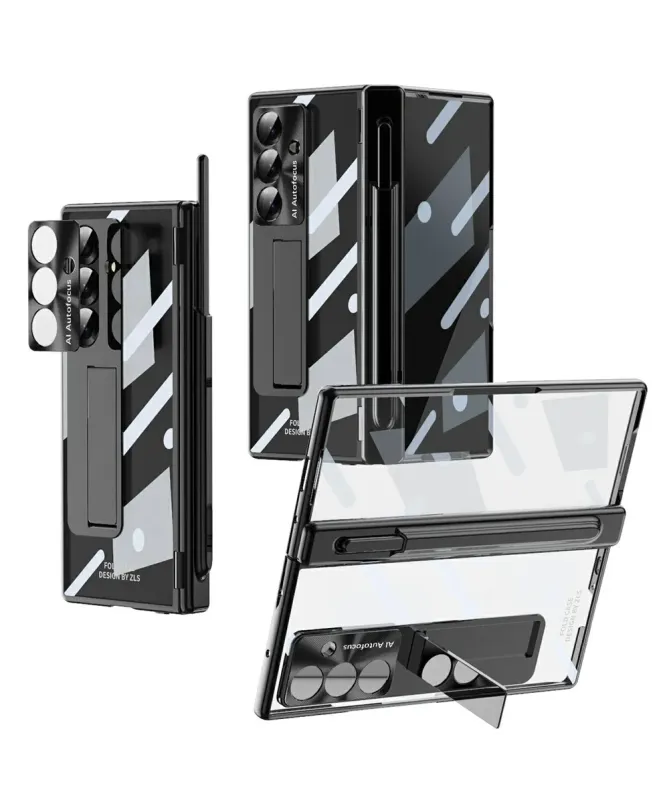 Coque Samsung Galaxy Z Fold 7 Transparente avec Support et Porte-Style