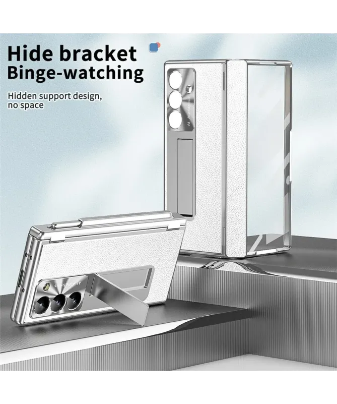Coque Samsung Galaxy Z Fold 7 avec Support, Stylet et Double Charnière