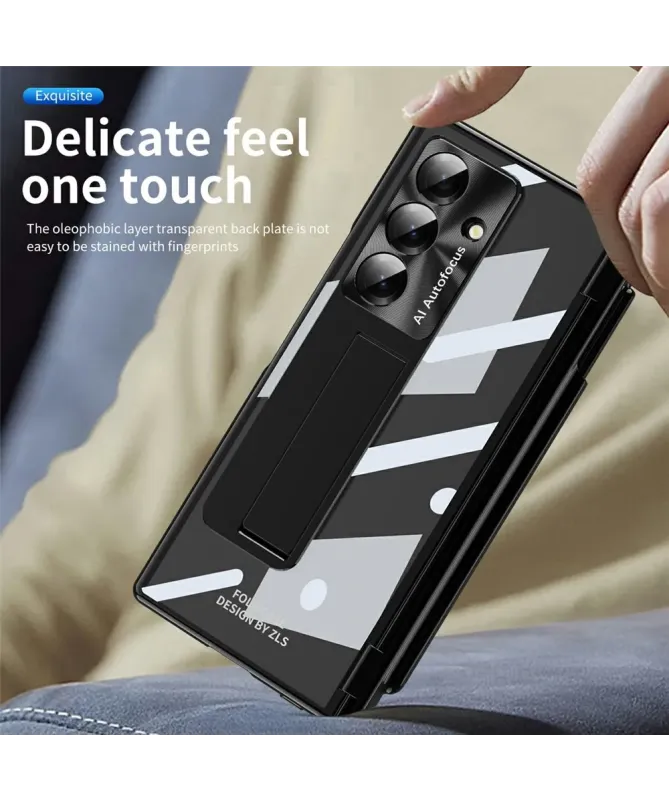 Coque Samsung Galaxy Z Fold 7 Transparente avec Support et Porte-Style
