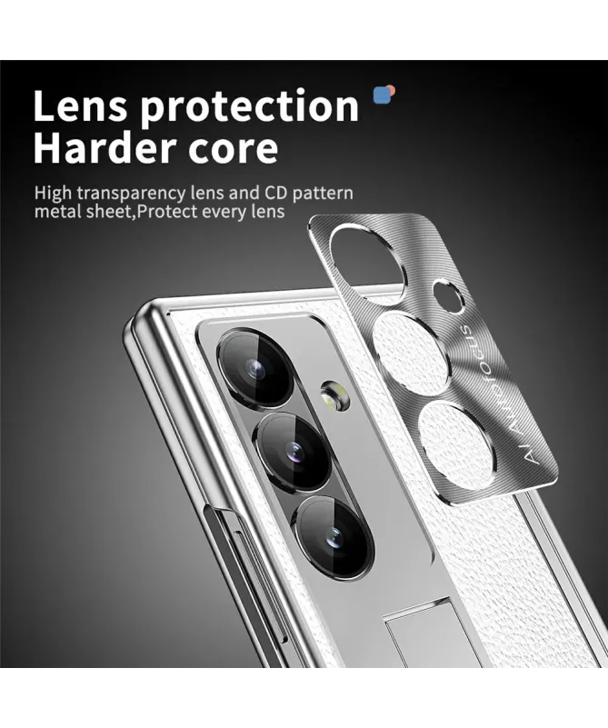 Coque Samsung Galaxy Z Fold 7 avec Support, Stylet et Double Charnière