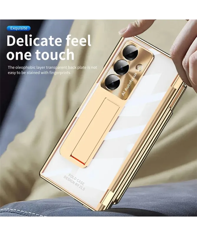 Coque Samsung Galaxy Z Fold 7 Transparente avec Support et Porte-Style