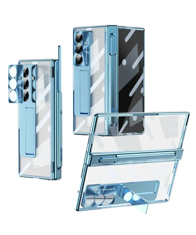 Coque Samsung Galaxy Z Fold 7 Transparente avec Support et Porte-Style
