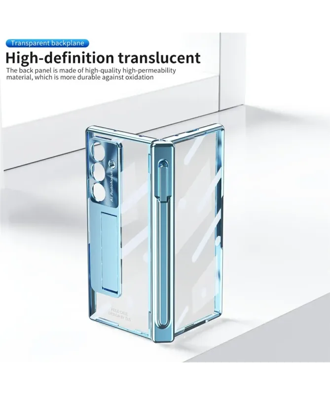 Coque Samsung Galaxy Z Fold 7 Transparente avec Support et Porte-Style