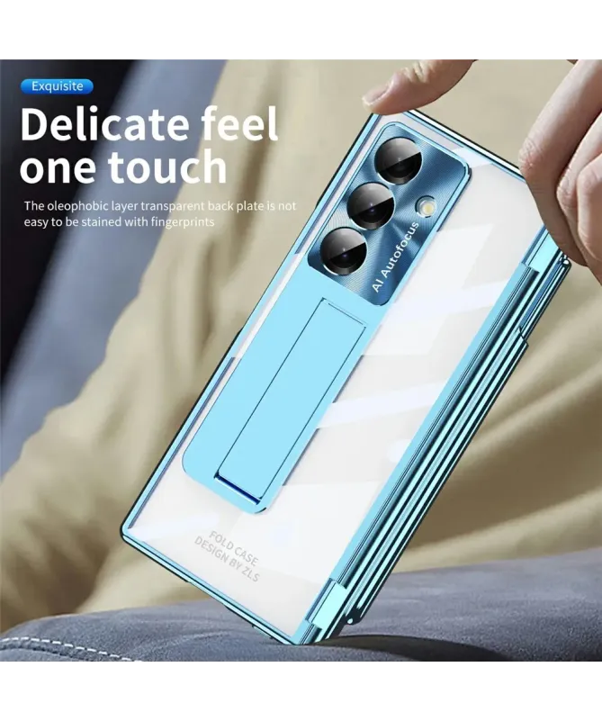 Coque Samsung Galaxy Z Fold 7 Transparente avec Support et Porte-Style