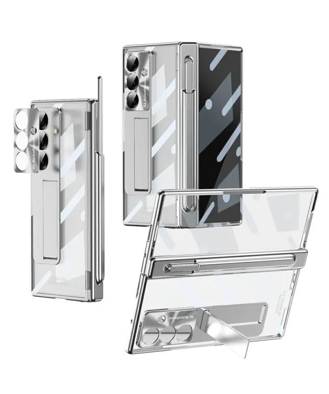 Coque Samsung Galaxy Z Fold 7 Transparente avec Support et Porte-Style
