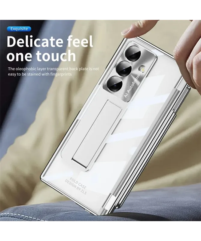Coque Samsung Galaxy Z Fold 7 Transparente avec Support et Porte-Style